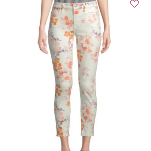 NWT 7 for all mankind floral jeans - Picture 4 of 7